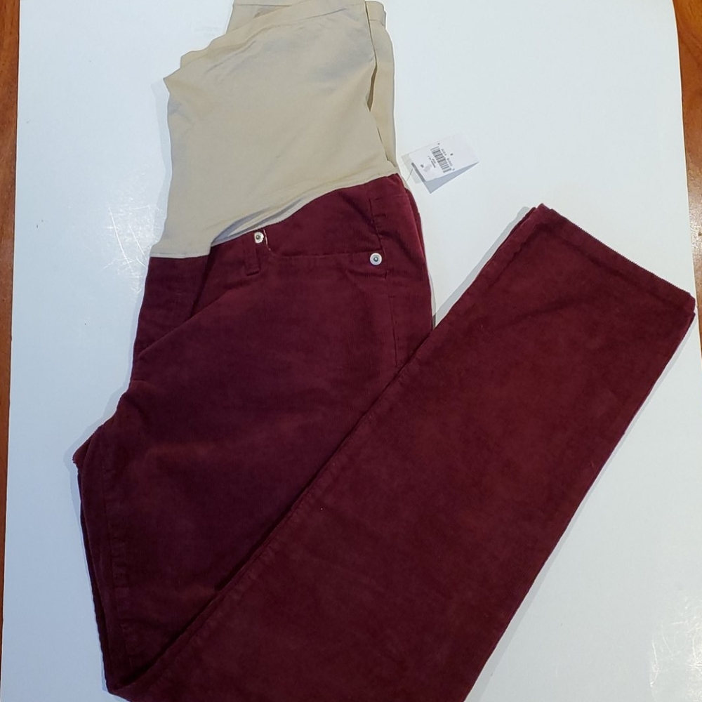 Gap Maternity Burgundy Corduroy Pants